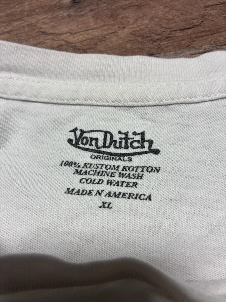 Camiseta gráfica vintage von Dutch para mujer XL Y2K Streetwear grunge años 2000 90 Foto 4 de 4