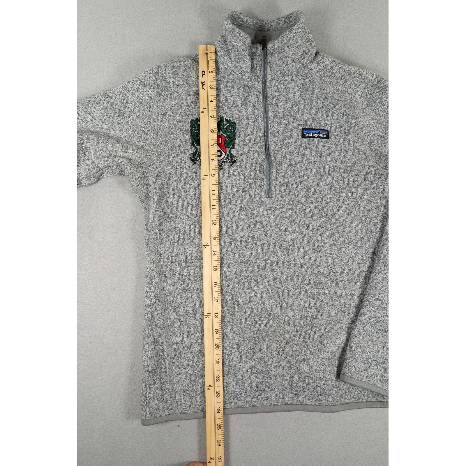 Patagonia Womens Better Sweater Quarter Zip Fleece Pullover Gray Medium 25617 image 8