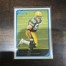 Topps 2006 Bowman A.J. Hawk Rookie #119 Green Bay Packers Football Card. rookie card picture