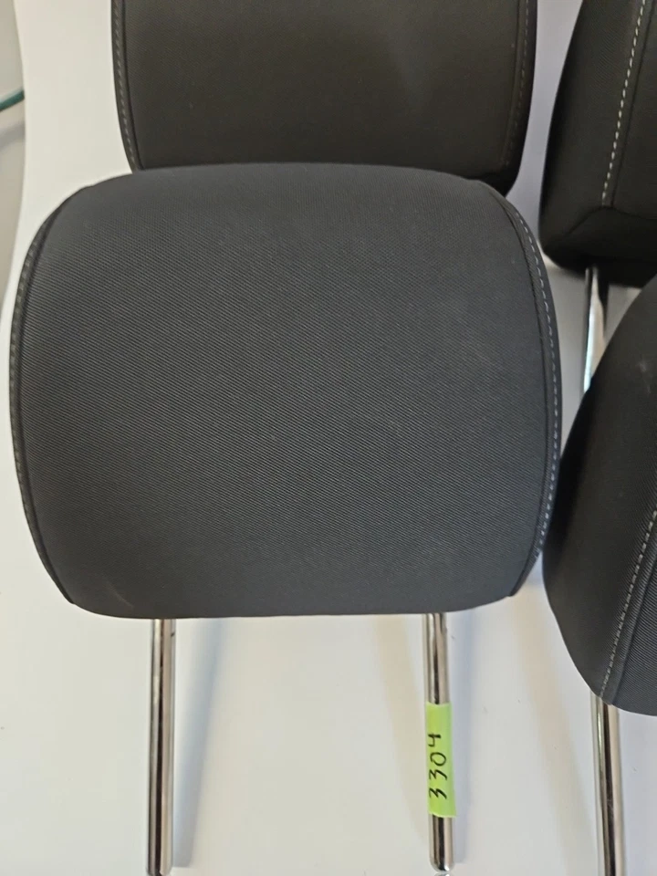 Juego de reposacabezas Chevy Sonic 2012-2020 OEM asiento negro blanco tela de costura Foto 4 de 4