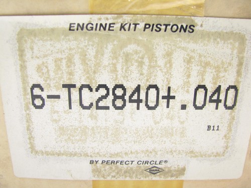 Perfect Circle TC2840 Engine Piston Set Of 6, .040" - 1953-1962 Chevy 235 236 I6 - Picture 4 of 4