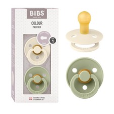 BIBS Pacifiers Colour Collection  Natural Rubber Baby Pacifier  Round Nippl...