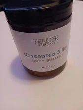 Tender Body Butter, Unscented Silky, Thick Creamy Butter, 8 Oz NEW