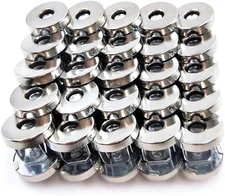 50 Sets Silver Tone Magnetic Purse Snap Clasps Button/Great for Closure Purse Ha