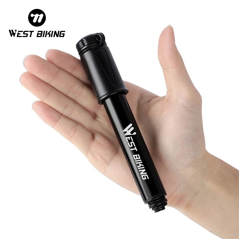 WEST BIKING Portable Mini Hand Bike Pump Cycling Bicycle Air Inflator Ball Pump 