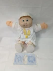 Vintage Cabbage Patch Doll - 1978 1982 Green Eyes, Yellow Hair With Papers