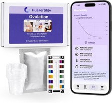 HueFertility Ovulation Test Kit Quantitative LH Tracking 50 LH Strips Smartphone