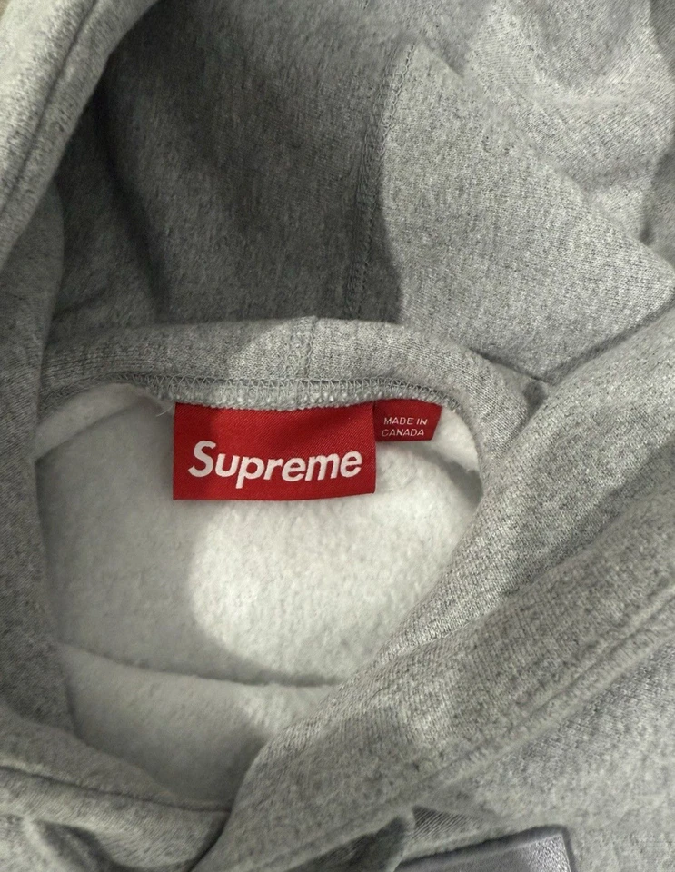Supreme Box Logo Hoodie Light Grey FW24 Size XL - Image 4 of 4