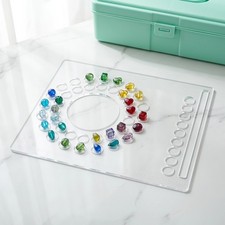 Acrylic Wristlet Beading Board, Jewelry Design Mat for Necklaces and Keychains,