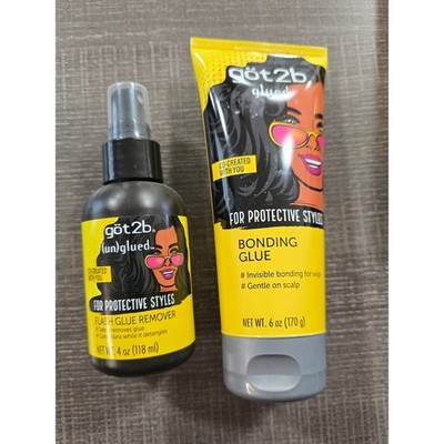Got2b Glued Bonding Glue 6oz & Got2b (Un)Glued Glue Remover Pack 4oz