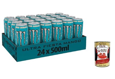 Monster Ultra Fiesta Mango Zero Zucker Energy Drink 24x500ml +Polpa