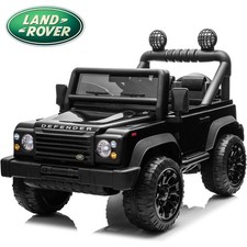 24V Kids Ride on Jeep Car Licensed Land Rover Defender Truck Toy W/ Remote Black