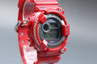 [Exc+5] CASIO G-SHOCK FROGMAN DW-8201GF-4JF Red Digital Men's From Japan #3508