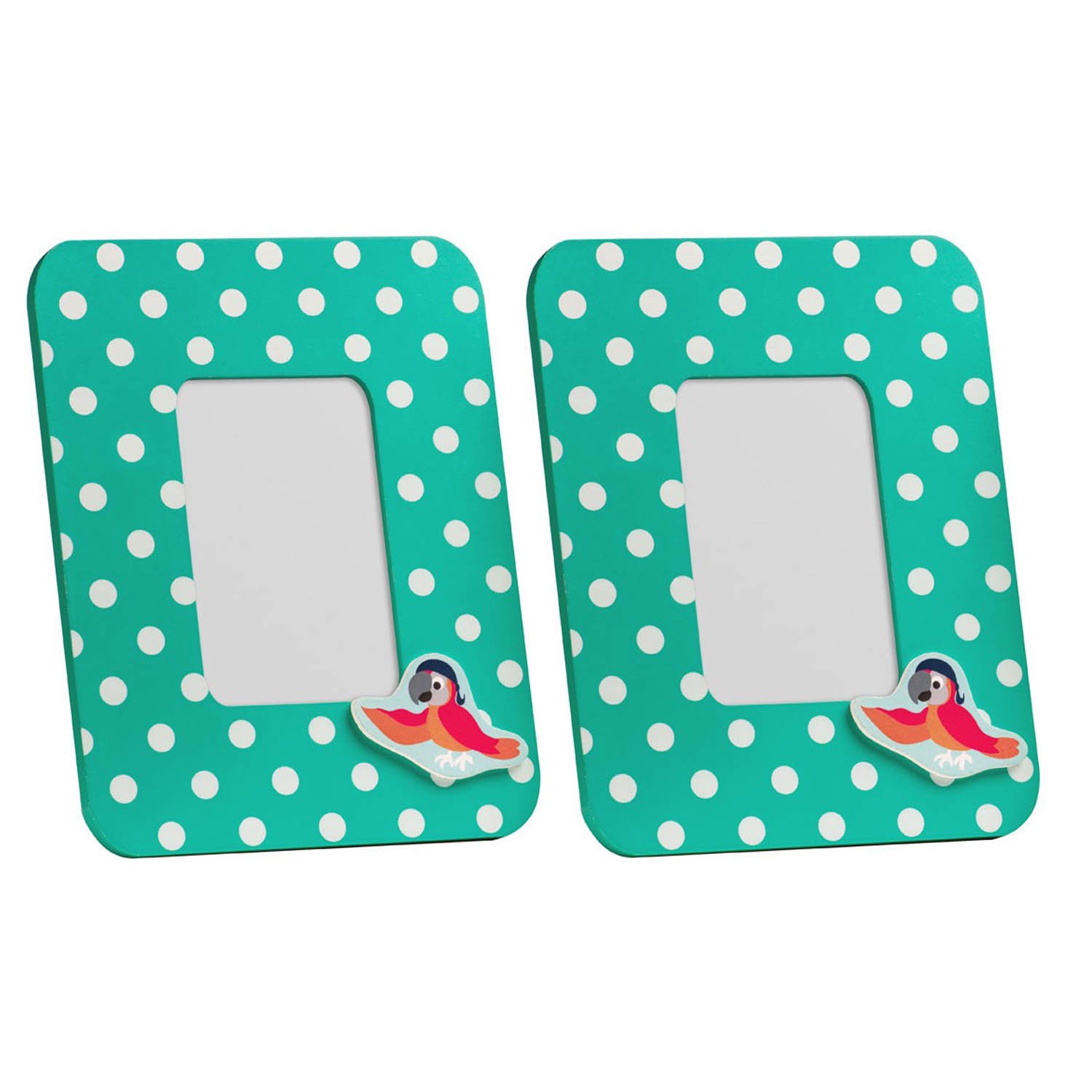 Set Of 2 Stylish 4 X 6 Inch Parrot Photo Frame Glass Pane Home Portrait Decor