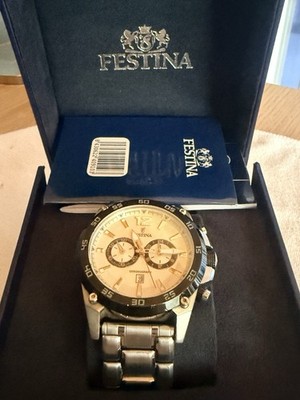 Festina Herren-Armbanduhr Chronograph Edelstahl Silber