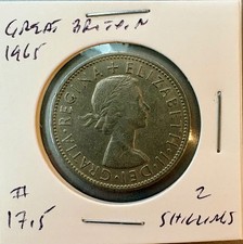 1965 Great Britain 2 Shillings (Florin) Elizabeth II,INV: 1715,Combined shipping