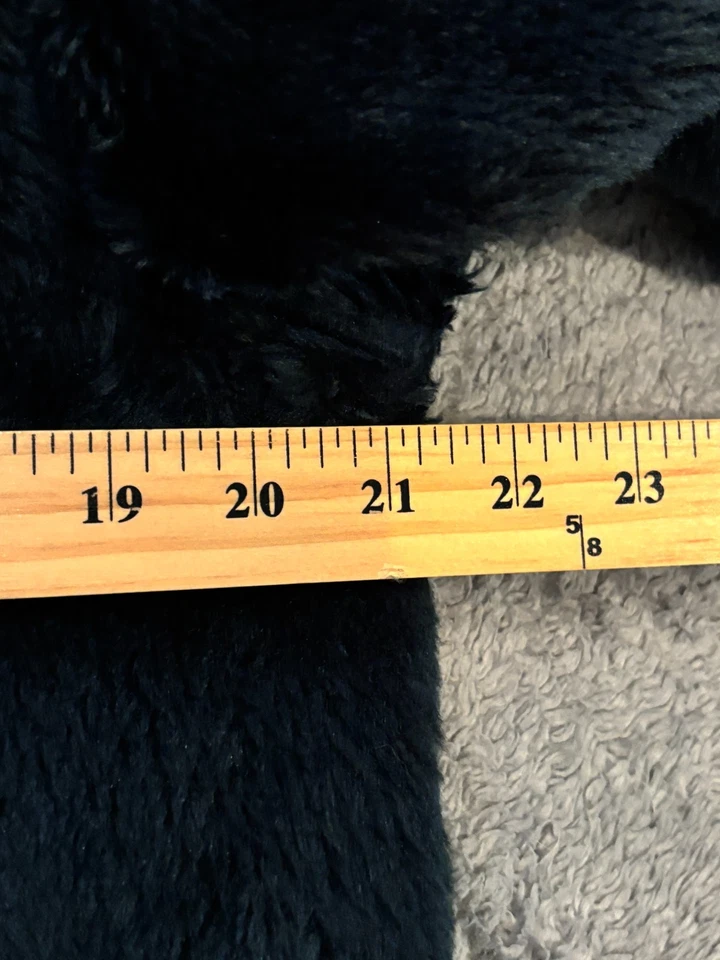 Vintage Sears Fashion Faux Fur Coat Womens Medium Navy Button 70s Mob Wife Glam - Image 3 of 4