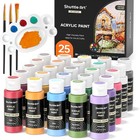 25-Color Airbrush Paint Set + Thinners Water Based - 60ml - Metal Plastic Models