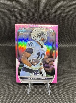 Nick Singleton RC 2022 Bowman Chrome U #87 Pink Refractor 1st Bowman