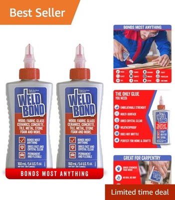 Heavy Duty Multi-Surface Glue for Wood Tile Glass 2 Pack
