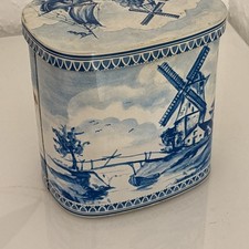 Blechdose Dirk Eden Jever/Friesland Holland Windm&uuml;hle Segelboot Dose 50/60er Jhr