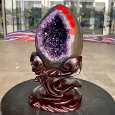 2.73LB Natural amethyst Dinosaur egg Quartz Crystal specimen healing