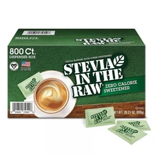 Stevia In The Raw Plant-Based Zero Calorie Sweetener Packets Great Price 800 Ct
