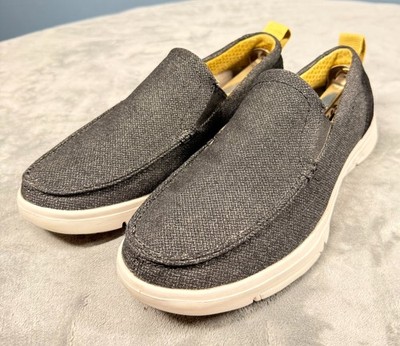 Skechers Loafers Mens 8 Gray Denim Slip On Air Cooled Memory Foam Casual