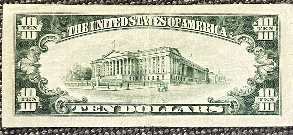 1934 C $10 Green Seal Federal Reserve Note 💵 Chicago Rare Bill Must Have🔥 - Image 2 of 4