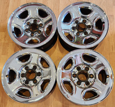 Set Of 4 16 Chevy Silverado Gmc Oem Chrome Skin Steel Rims 16x6.5 1999-2008