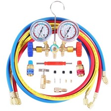 R410a 3-way Ac Manifold Gauge Set For R410a R22 R134a R404a W Hoses