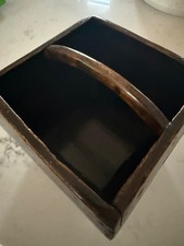 Small square wooden trug