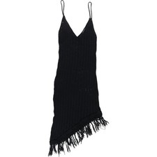 Vintage NASTGAL fringed asymmetrical knit camisole dress made in the UK size...