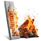 Flame salmon board set stainless steel beech brazier flame salmon boards salmon board