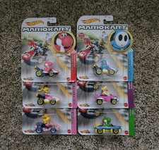 NEW LOT OF 6 Hot Wheels Mario Kart - Princess Peach Yoshi Wario Shy Guy