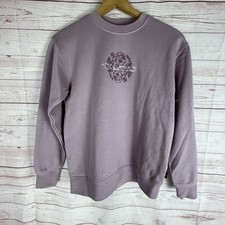 Vans purple crewneck sweatshirt with a floral graphic Woman s Sz XS Skater