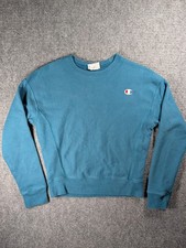 VTG Champion Reverse Weave Sweatshirt Crewneck Teal Women's Size XS