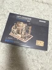 ROKR Marble Run 3D DIY Wooden Puzzle Model Kits for Teen and Adult-Lift Coaster