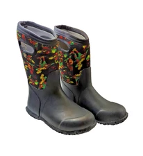 Bogs Bloom Youth Insulated Rubber Boots Camo Dinosaurs Size 3 Rated To -4° F