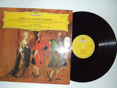 Mozart-Streichquintett G-Moll KV 516 Hornquintett ES-Dur KV 40-Disco 33 Giri LP
