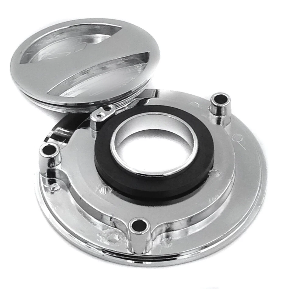 Tapa de tanque de combustible cromada sin llave para Suzuki GSXR 1000 2003-2010 Foto 4 de 4