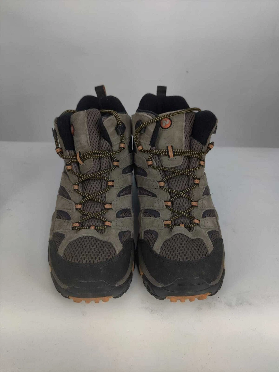 MERRELL MID MEN MOAB 2 VENTILATOR WALNUT GRAY HIKING LACE SHOES
