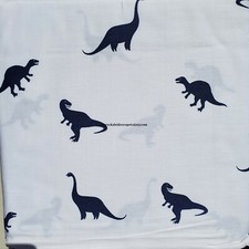 100 COTTON DINOSAUR SHEET SET SIZE TWIN BLUE WHITE DINOSAURS