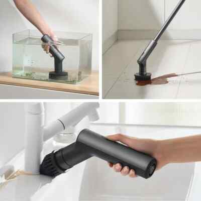 HOTO Cordless Spin Scrubber: 2.5 N·M torque, six brush heads, IPX7 rated