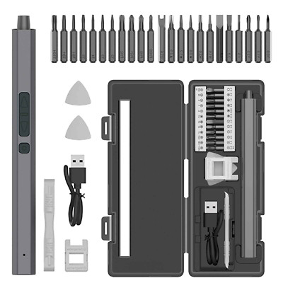 Cordless 30 in 1 Mini Power Precision Screwdriver Electric Repair Tool Kit Set
