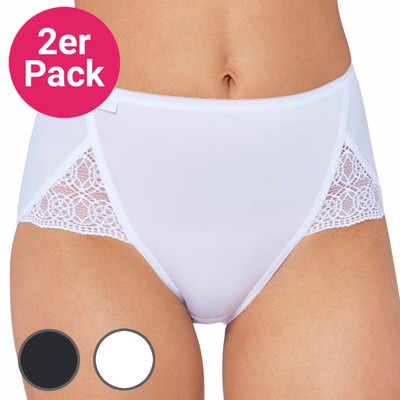 Sloggi Pure Sense Luxe Maxi C2P - 2er-Pack - Slip weiss o. schwarz - Gr. 38 - 48