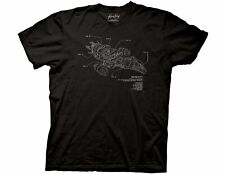 Firefly Serenity Diagram Summer Basic Casual Short Cotton T-Shirt Black