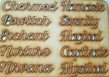 CraftbuddyUS Charmed and Mystical Set of 10 MDF Words, Wood Craft, DIY
