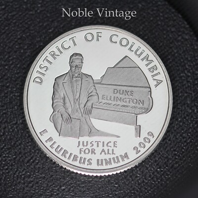 2009 S Proof District of Columbia Quarter -From a Clad Proof Set