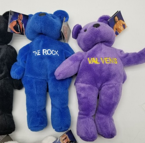 1998-99 WWF Attitude Beanie Bears Set of 8 Undertaker Kane Sable Austin WWE NOS - Picture 5 of 18